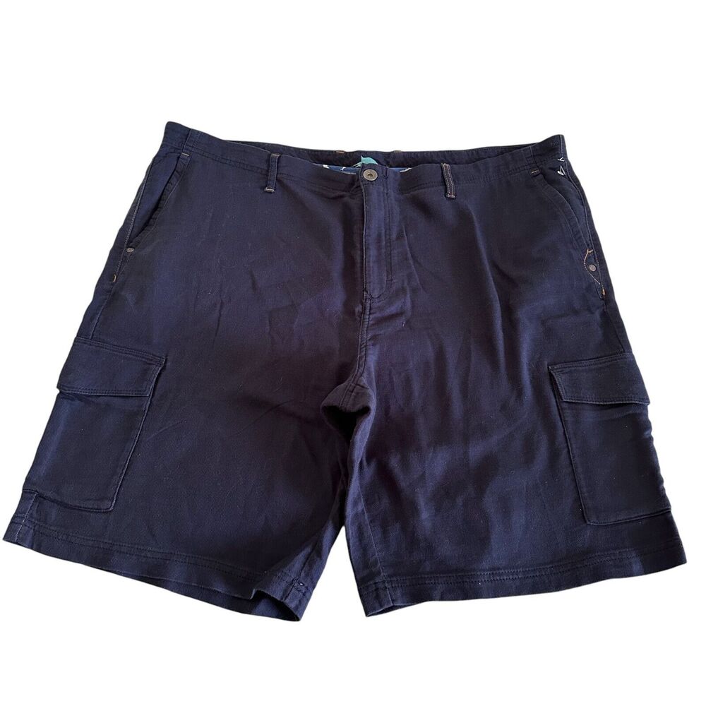 Tommy Bahama Shorts Men's 42 Blue 100% Cotton Cargo Style Pockets Nautical Golf